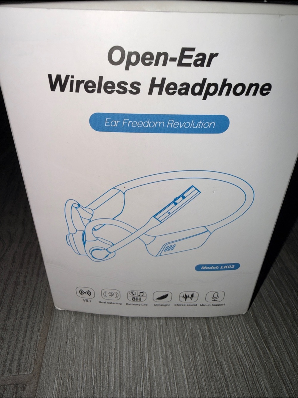 NEW LK02 Open-Ear Bluetooth Wireless Headset with Mic